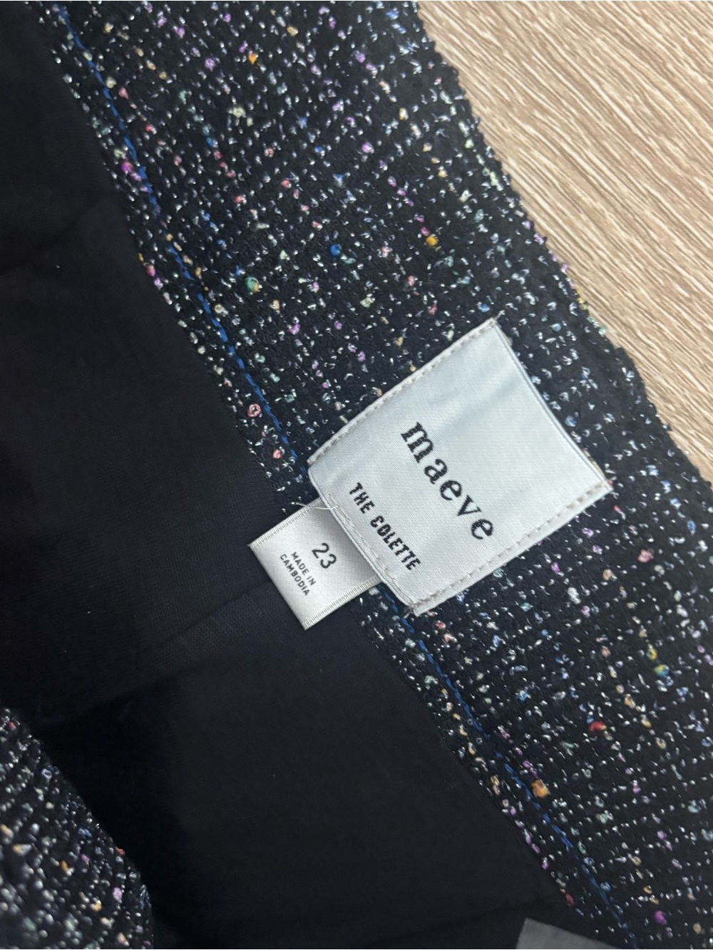 Anthropologie Colette Tweed Cropped Wide-Leg Pants by Maeve Size 23 - Picture 6 of 11
